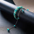 embruns océaniques | Sarcelle x Evergreen | Bracelet Verre Double Luciole